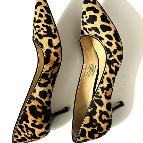 IVANKA TRUMP ~ LEOPARD WOMEN'S  SIZE 6M BEIGE / BLACK CLASSIC  HEEL SHOES - Picture 9 of 14